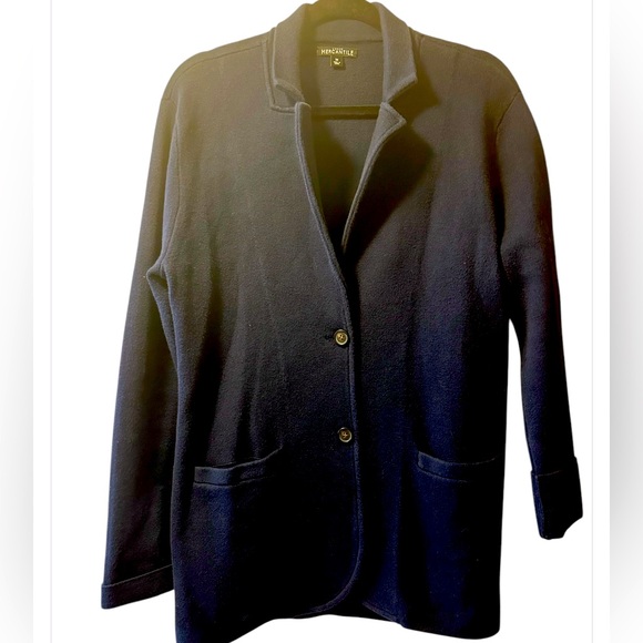 J Crew Navy Blue Knit Jacket Blazer - Picture 2 of 6